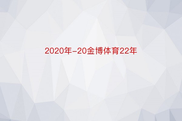 2020年-20金博体育22年